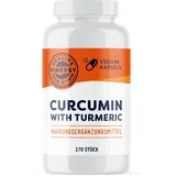 Vimergy Curcumin mit Gelbwurz Kapseln, 90 Einnahmen – Curcumin & Gelbwurz Kräuter-Zusätze – Curcuma Kapsel Flüssiger Füllung – Vegane Curcumin & Kurkuma Kapseln – Gentechnik- und Glutenfrei (270 Stk.)