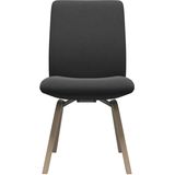 Polsterstuhl STRESSLESS "Laurel", grau (charcoal dinamica, walnuss), B:49cm H:92cm T:59cm, Microfaser DINAMICA (88% Polyester, 12% Polyurethan), Stühle, Polsterstuhl, Low Back, Größe L, mit schräggestellten Beinen in Walnuss