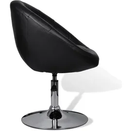 vidaXL Cocktailsessel Schwarz Kunstleder