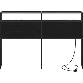 vidaXL Stauraum-Kopfteil Schwarze Eiche 120 cm Holzwerkstoff vidaXL