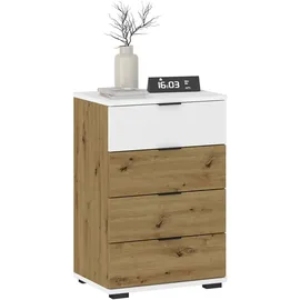 CARO-Möbel Nachtschrank Piano 0 x 0 x 0 cm Braun/Weiß