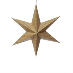 Weihnachtsstern Papierstern in Holzoptik Dekostern 6-zackig D: 30cm braun