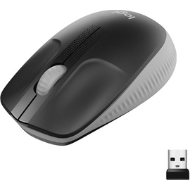 Logitech M190 Full-Size Wireless Mouse grau, USB (910-005906)