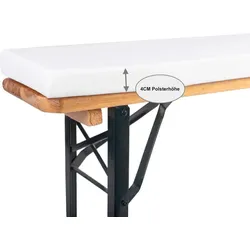 TexDeko Bierbank-Auflage Schaumstoffpolster 110x25x4cm | Mittelhart RG20 Bequeme Auflage für Bierzeltgarnitur Hussen | Sitzpolsterung für Bierbank