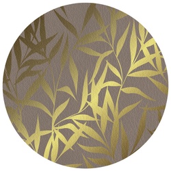 mySPOTTI Tischset »Kya«, rund, Kunstleder, beige/goldfarben