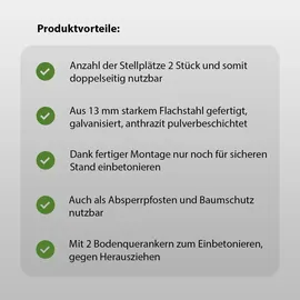 Trutzholm Fahrradständer Fahrradanlehnbügel 115 x 76 cm Flachstahl 13 mm Anthrazit