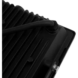 Gtv Außenstrahler Aluminium, Glas 50 W 4000 lm wetterfest IP65 schwarz