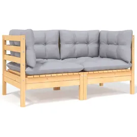 vidaXL Garten-Lounge-Set 5-tlg. grau Kiefer