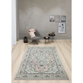 OTTO home Teppich OTTO HOME "Oriental, Made in Belgium" Gr. 1, rosa, B:60cm H:7mm L:110cm, Kunstfaser, Teppiche, Teppich, Orient-Optik, mit Bordüre, Teppich, Kurzflor, Weich, Kundenliebling