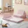 [en.casa] Kindersofa Norhulta 120 x 66 x 46 cm Cord rosa