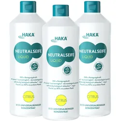 HAKA Neutralseife Liquid Citrus 3x1l Reinigungsmittel Allzweckreiniger flüssig