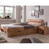 Futonbett Schlafzimmer Bett Kernbuche massiv Holz geölt Judith 180 x 200 cm