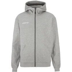 Craft Kapuzenpullover Community 2.0 Logo Full Zip Hoodie (Baumwolle/Polyester) grau Herren
