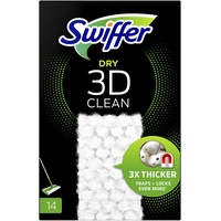 Swiffer Bodenwischer 3D Clean Trockene Bodentücher Nachfüllpackung 14 Stück,