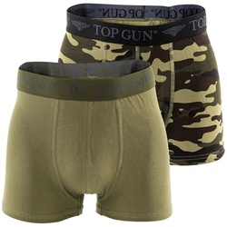 TOP GUN Herren Boxershorts - Unterwäsche, Stretch Cotton Briefs, 2er Pack Grün S