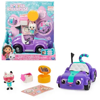Spin Master Gabby’s Dollhouse, Carlita-Spielzeugauto mit Pandy Paws-Sammelfigur, 2 Zubehörteilen und 1 Überraschungsbox, geeignet für Kinder ab 3 Jahren