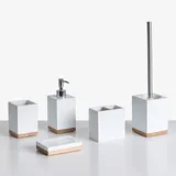 Beliani Badaccessoires Set 5-teilig Tapiche Weiß