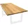 holz4home Tischplatte mit Baumkante aus Massiver Eiche 160 x 80 cm