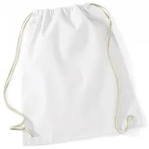 Westford Mill Baumwoll Turnbeutel W110 white, 37 x 46 cm