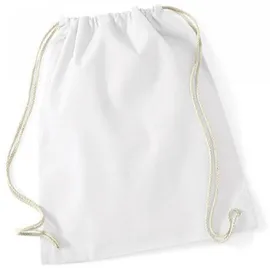 Westford Mill Baumwoll Turnbeutel W110 white, 37 x 46 cm