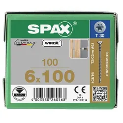 Justierschrauben Flachkopf T-STAR+ T30 Halterillen 4CUT WIROX 6 x 100mm