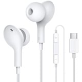 Coolden Kopfhörer mit Kabel für iPhone 15/15 Pro/15 Pro Max/16 Pro Max Kopfhörer HiFi-Audio Stereo Ohrhörer mit Mikrofon und Lautstärkeregler In-Ear Kopfhörer Kompatibel mit iPhone 15/16 Weiß