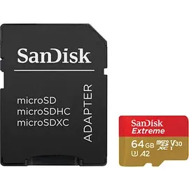 SanDisk Extreme microSDXC UHS-I A2 U3 V30 + SD-Adapter 64 GB