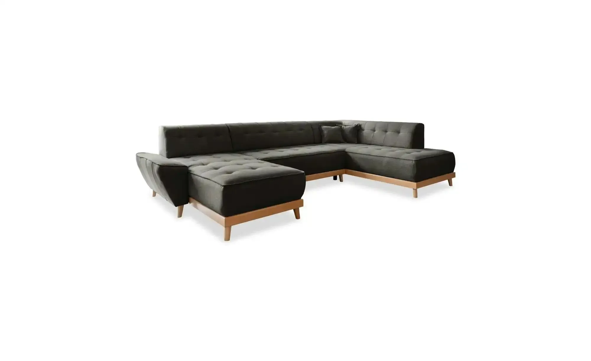Miuform Wohnlandschaft mit Schlaffunktion Dazzling Daisy , schwarz , Maße (cm): B: 330 H: 77