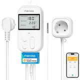 Meross Temperaturregler Smart Thermostat Steckdose mit Fühler für Heizung und Kühlung 16 A