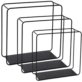 berlinlodge Wandregal Hängeregal 32 x 32 x 12 cm Schwarz