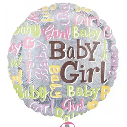 Folienballon Baby Girl farbenfroh