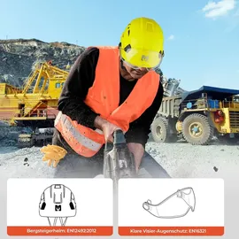 Tacklife Helm HSE06S mit gefütterten Schaumstoffpolstern für Bergsteigen, BAU, Gartenarbeit, Schweißabsorption und Wärmeableitung