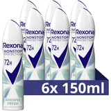 Rexona Nonstop Protection Deospray Shower Fresh 6 x 150 ml