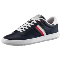 Tommy Hilfiger ESSENTIAL LEATHER CUPSOLE Cupsole Sneaker Herren, Blau (Desert Sky), 45 EU