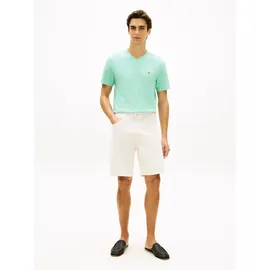 Tommy Hilfiger V-Shirt TOMMY HILFIGER "ESSENTIAL V-NECK", Jungen, Gr. S, arctic aqua, Single Jersey, Obermaterial: 100% Baumwolle, regular fit normal, V-Ausschnitt, Shirts, unifarben, casual, regular fit, Baumwolle