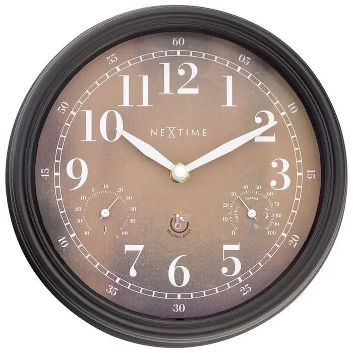 Nextime Quarzwanduhr Jasmine Ø 23,5 cm Kunststoff