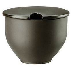 Rosenthal Zuckerdose Junto Slate Grey Zuckerdose mit Einschnit, Steinzeug, (2-tlg) grau