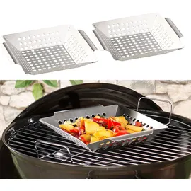 Rosenstein & Söhne Grillschale 1 mm Edelstahl silber
