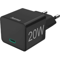 Hama Schnellladegerät USB-C PD/Qualcomm Mini-Ladegerät 20W schwarz (201649)