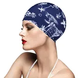 Lpitoy Badekappen, Wasserdichter Gehörschutz, Badehut Für Damen Und Herren, Passend Für Langes Haar Und Kurze Schwimmutensilien