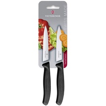 Victorinox Swiss Classic Gemüsemesser-Set, Extra Scharfe Klinge, Swiss Made, Robuster Kunststoffgriff, schwarz