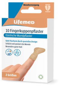 Lifemed® Medi-Inn® Fingekuppenpflaster "Allround", 12 x 2 cm, Umfassendes Fingekuppenpflaster zum stillen von Blutungen, 1 Packung = 10 Stück