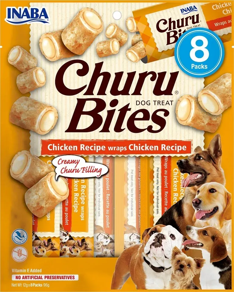 INABA Churu Bite Chicken 8x12g Hühnerwraps für Hunde