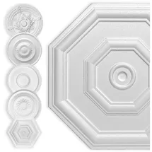 HEXIM Stuckrosette HEXIM Weiß 2 St. 50 x 50 cm