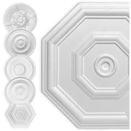 HEXIM Stuckrosette HEXIM Weiß 2 St. 50 x 50 cm