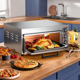 Wiltec Pizzaofen 2000W Silber
