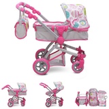 Moni Puppenwagen pink Rose 9651B,