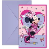 Procos Folat 93942P Einladungskarten FSC Minnie Mouse - 6 Stück