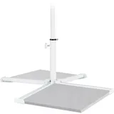 Relaxdays Plattenständer Sonnenschirm, weiß