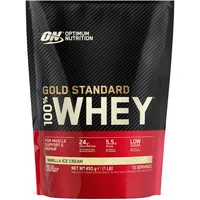 Optimum Nutrition Gold Standard 100% Whey Vanilla Ice Cream Pulver 450 g